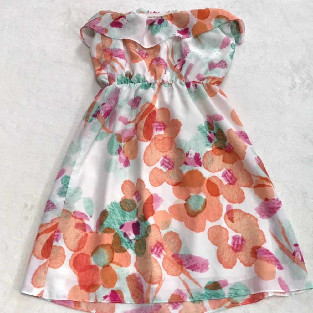 MM Couture Dress by Miss Me Mini Strapless Floral Womens Size Small